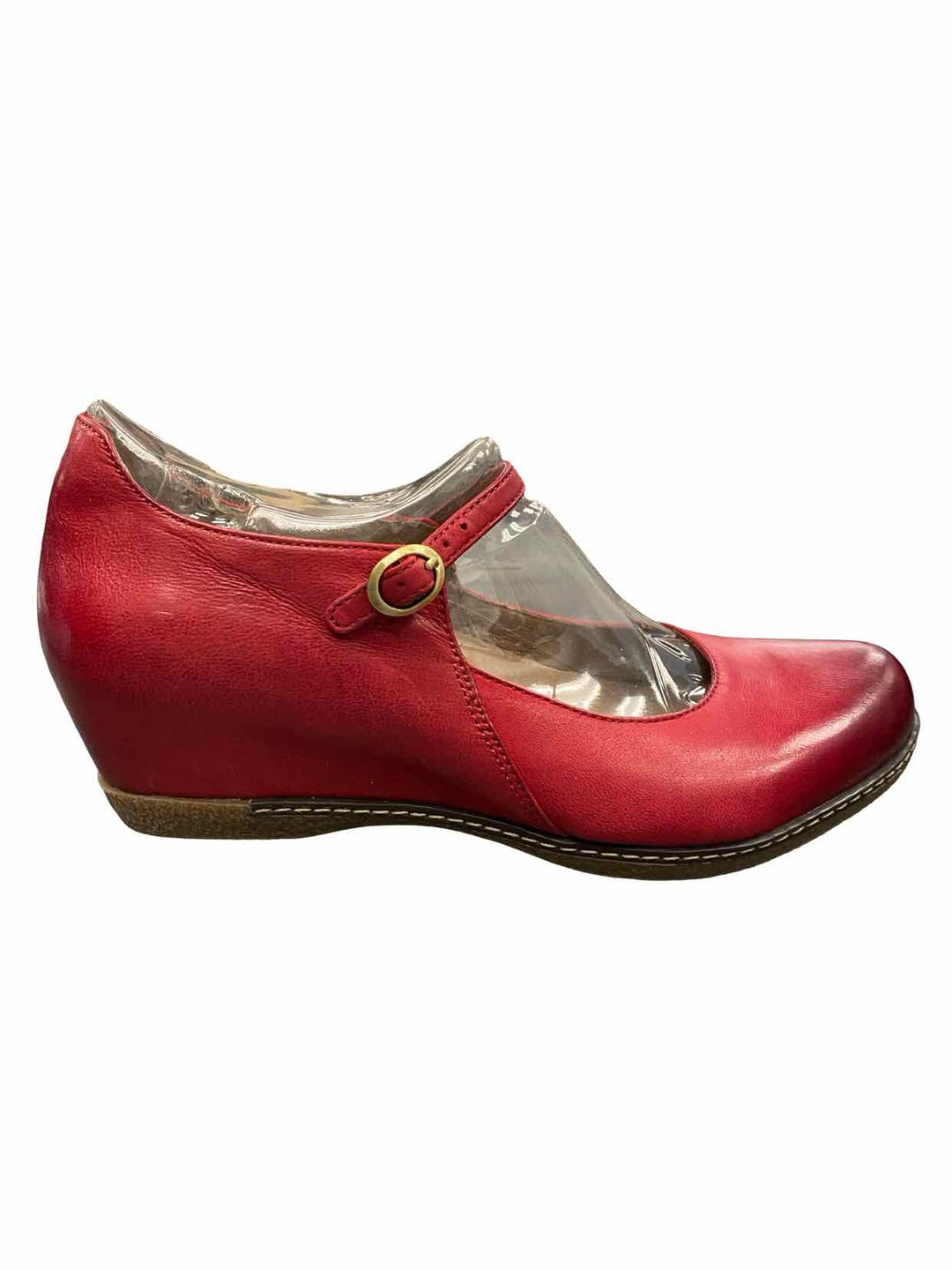 Dansko Shoe Size 39 Red Leather Loralie Burnished Nubuck Loafers
