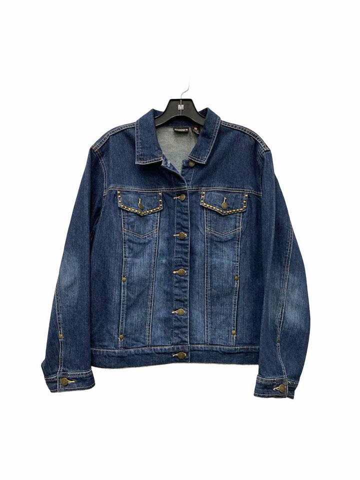 Chico's Size 2 (12-14) Blue Denim Jacket