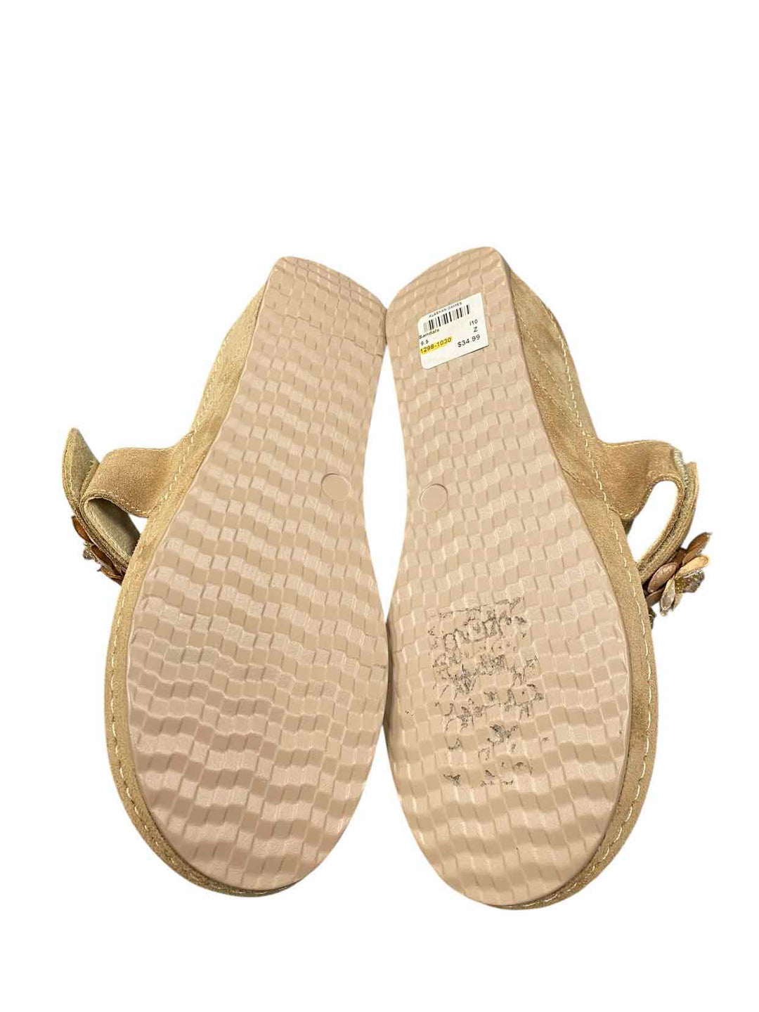 david tate Shoe Size 9.5 Beige Leather Sandals
