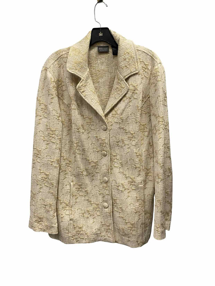 Chico's Size L Cream Gold Jacket
