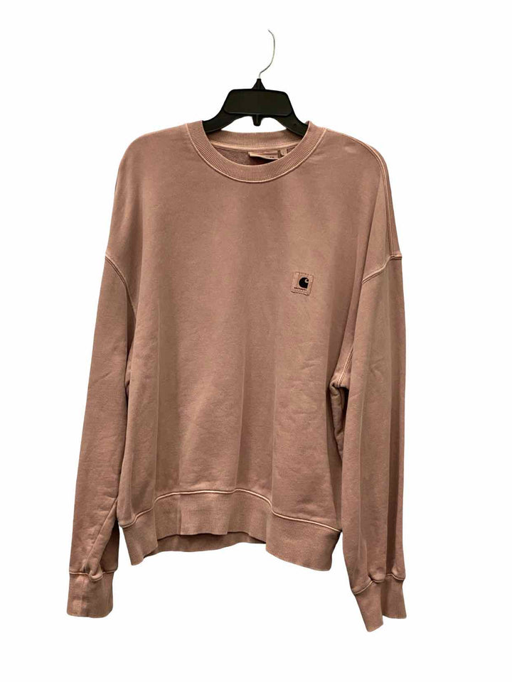 Carhartt Size L Dusty Pink Cotton Blend Sweater