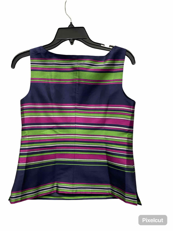 Talbots Size 2P Navy Purple Tank Top