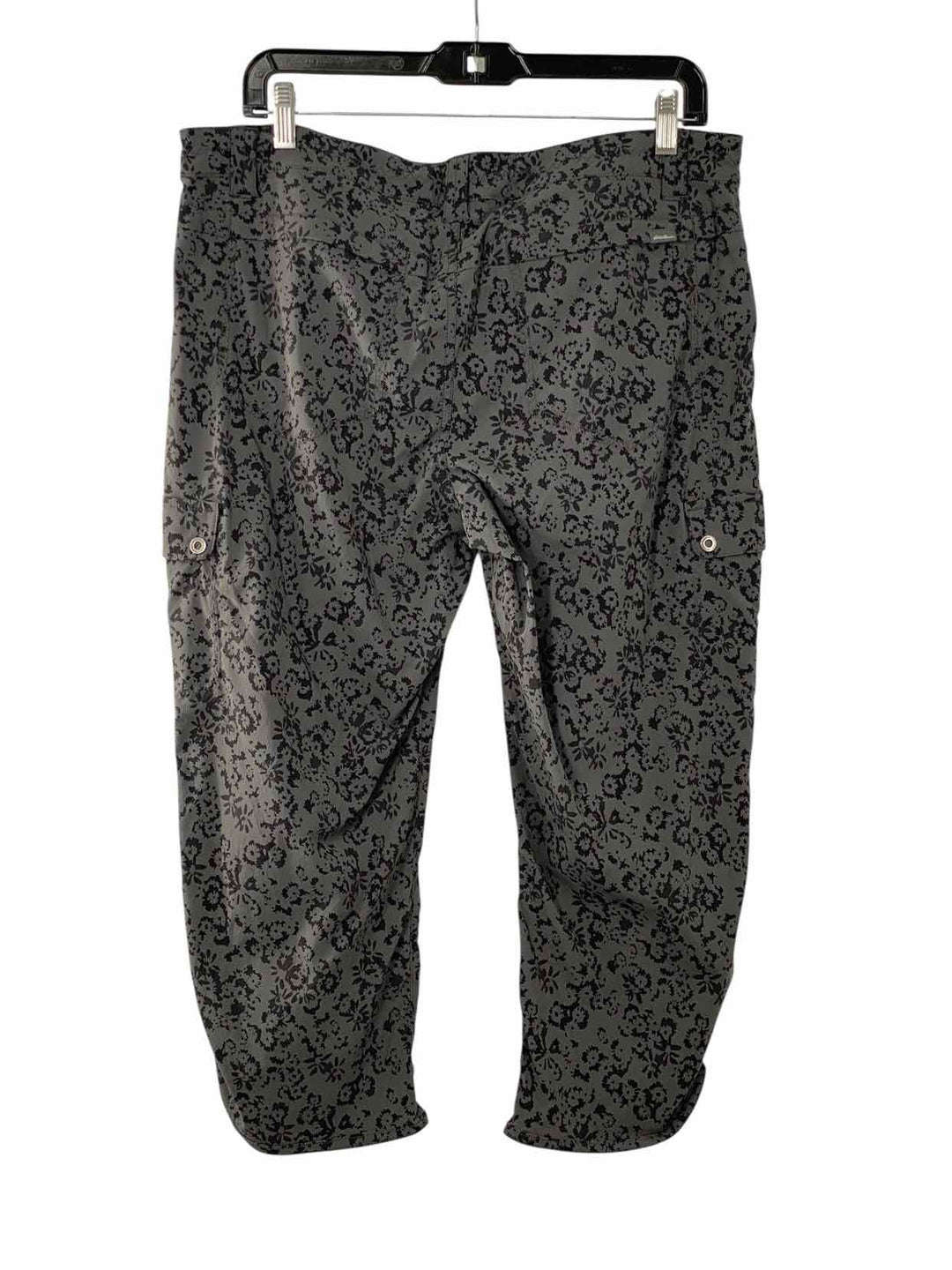 Eddie Bauer Size 12 Gray Floral Pants