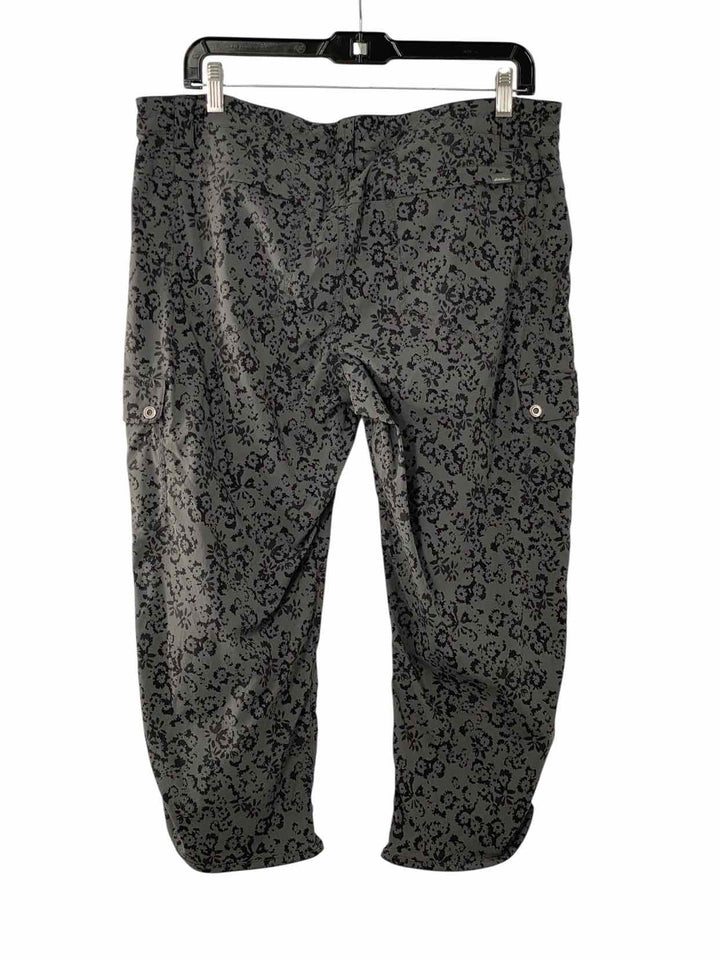Eddie Bauer Size 12 Gray Floral Pants