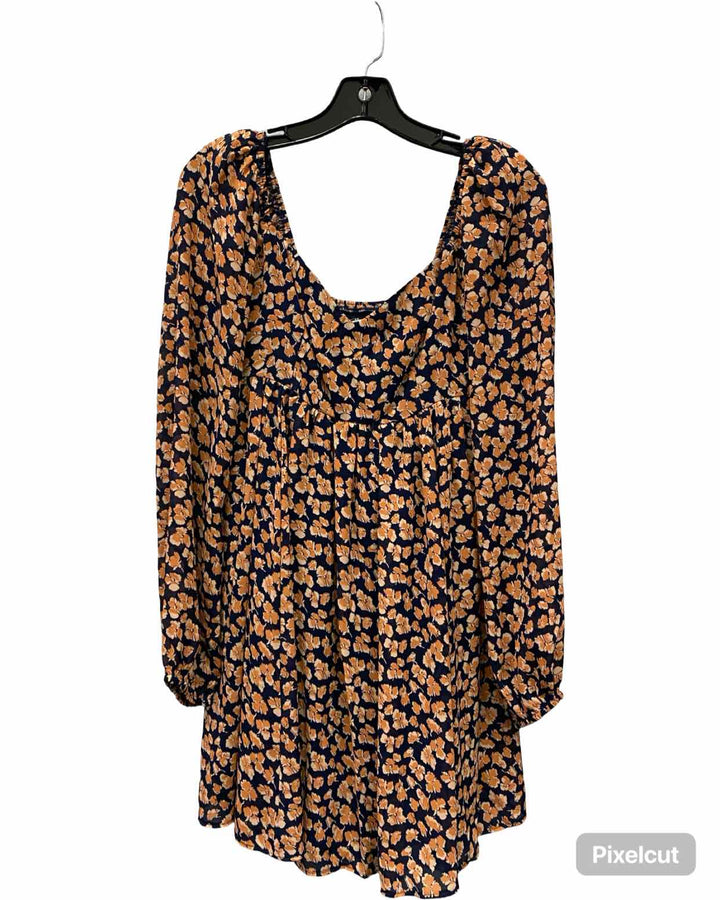 Abercrombie & Fitch Size S Navy Blue Orange Floral Dress