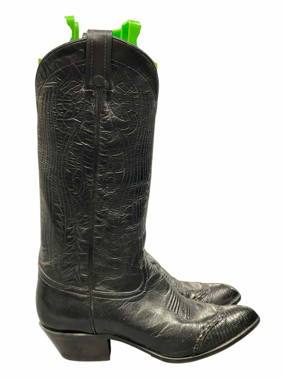 TONY LAMA Shoe Size 6 Black Cowboy Boots(knee)