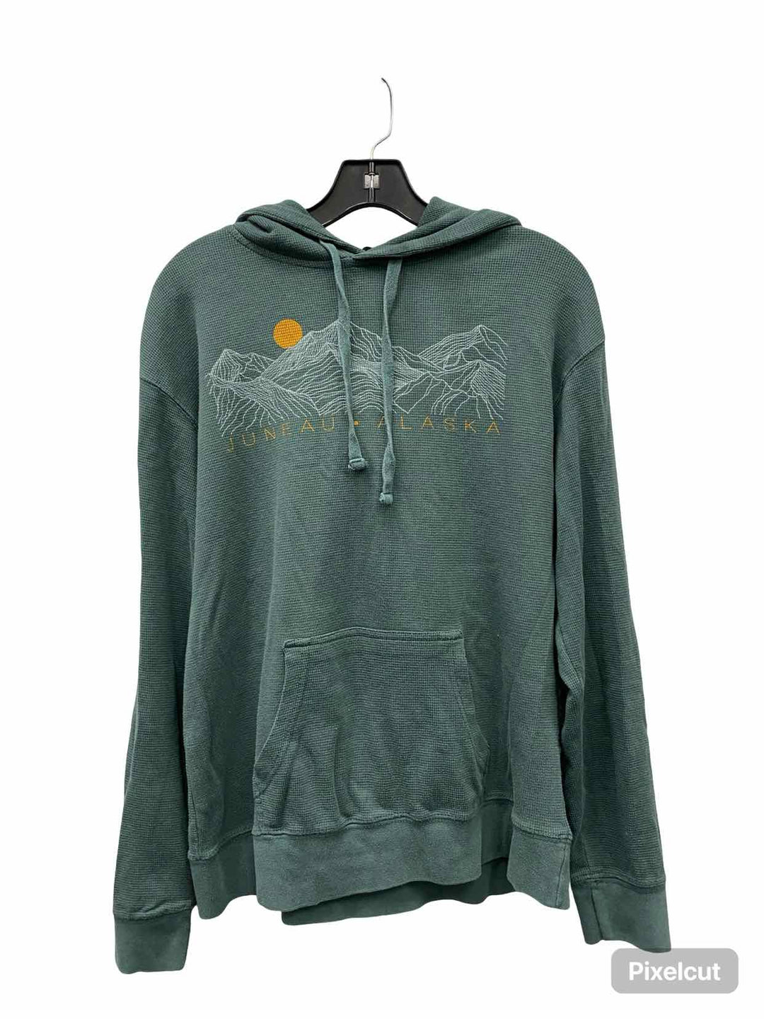 Prairie Mountain Size L Green Print Sweatshirt