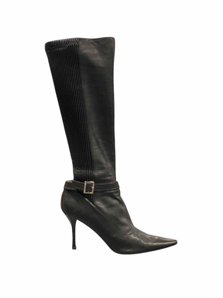 Calvin Klein Shoe Size 8.5 Black Leather Boots(knee)