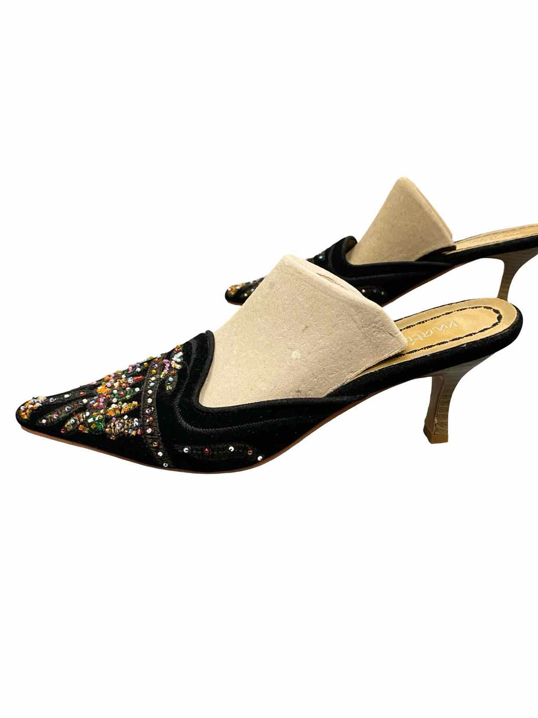 Matisse Shoe Size 9 Black Beaded Velvet Heels