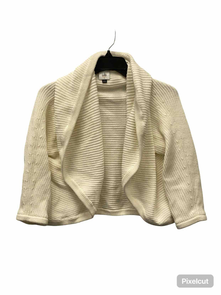 Cabi Size S White Jacket Sweater