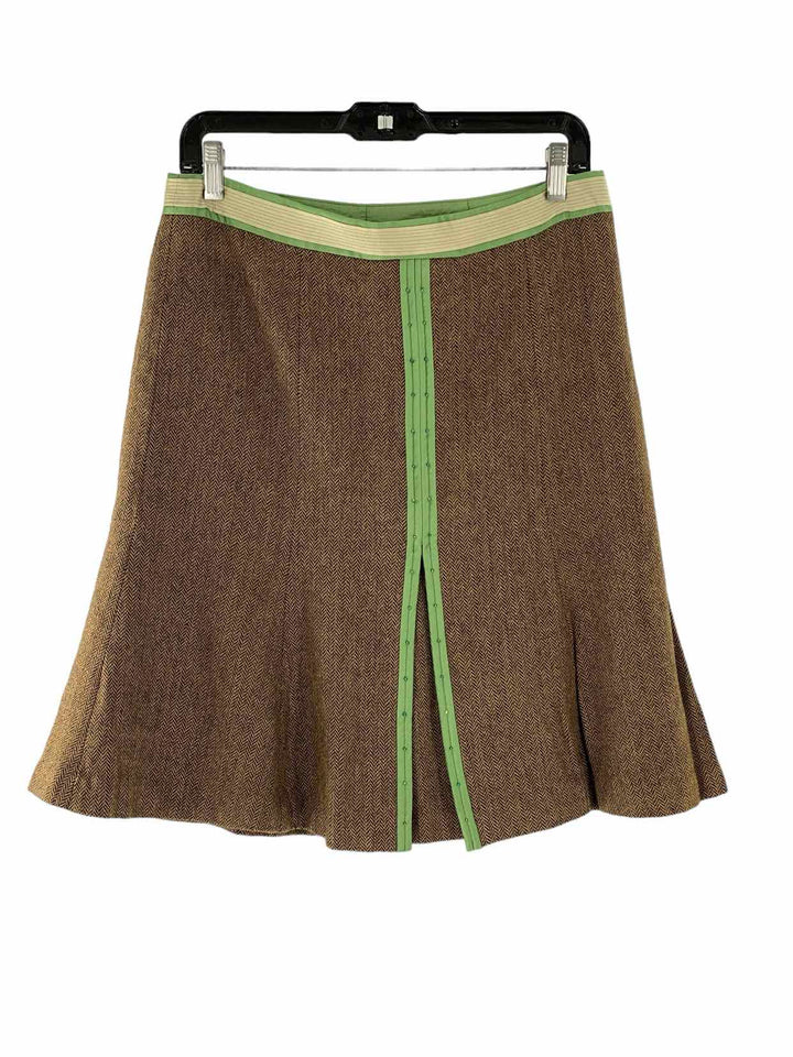 Loft Size 6 Bordeaux Green Skirt