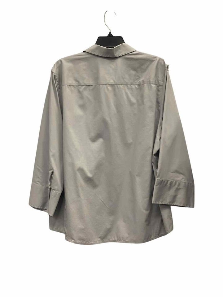 Foxcroft Size XXL Grey Long Sleeve Shirts