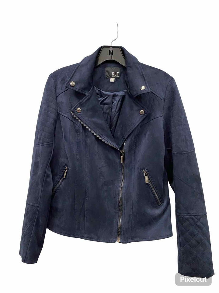 Kut Size M Navy Faux Suede Jacket