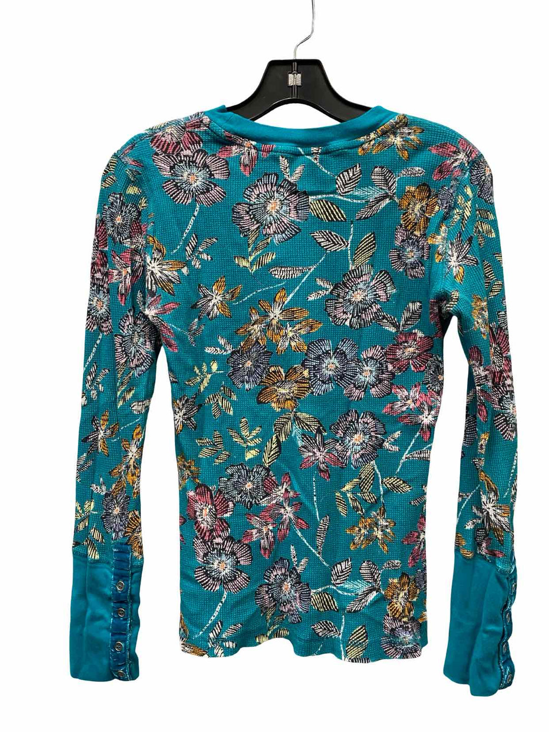 Sundance Size S Turquoise Floral 100% cotton Long Sleeve Shirts