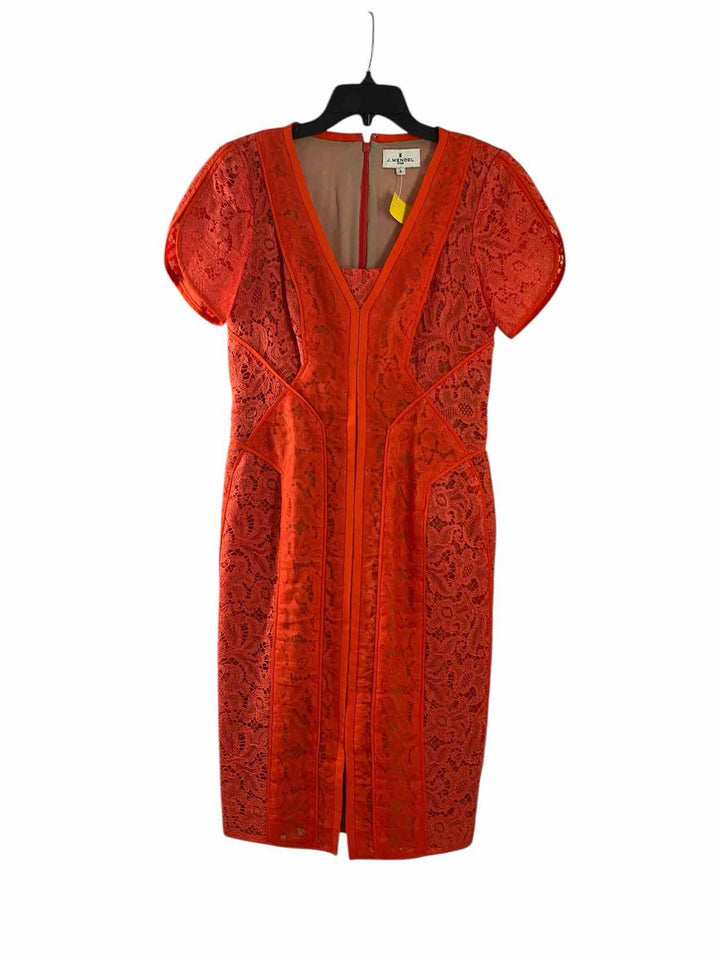 J. Mendel Size 6 Orange Dress