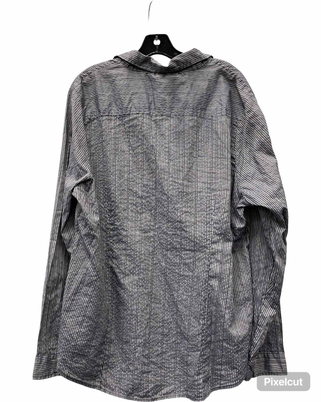 Fresh Produce Size XL Grey Striped Long Sleeve Shirts