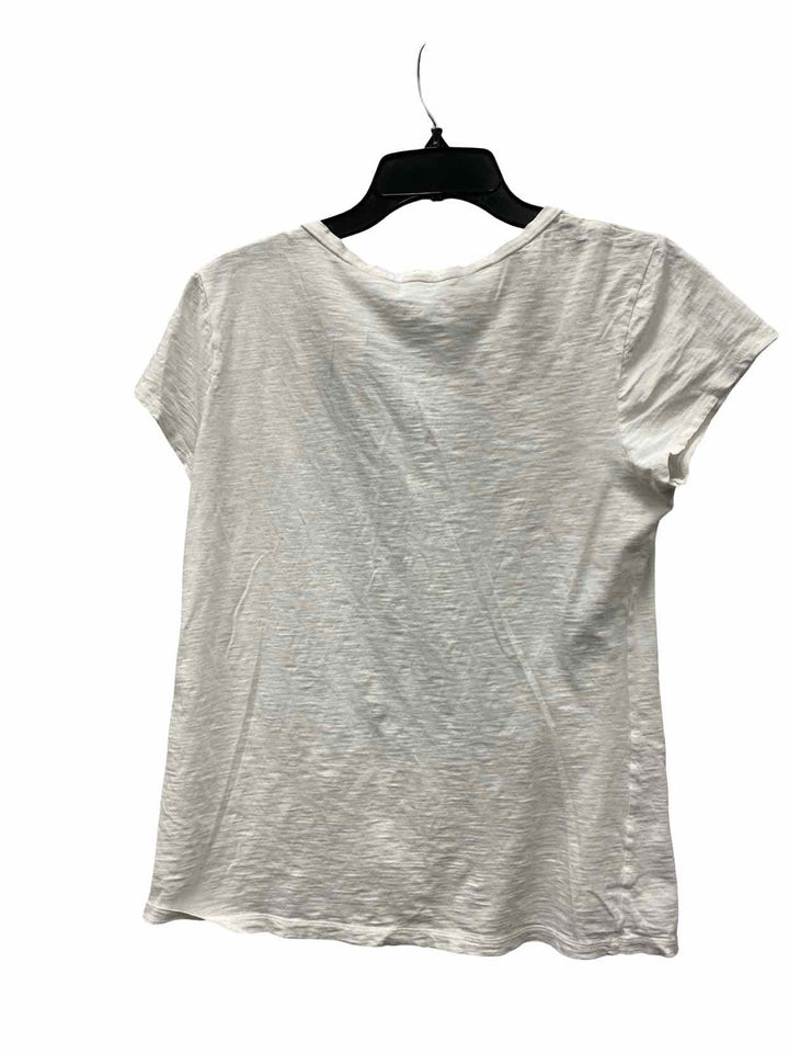 Banana Republic Size L White Green Leafy 100% cotton Short Sleeve Shirts