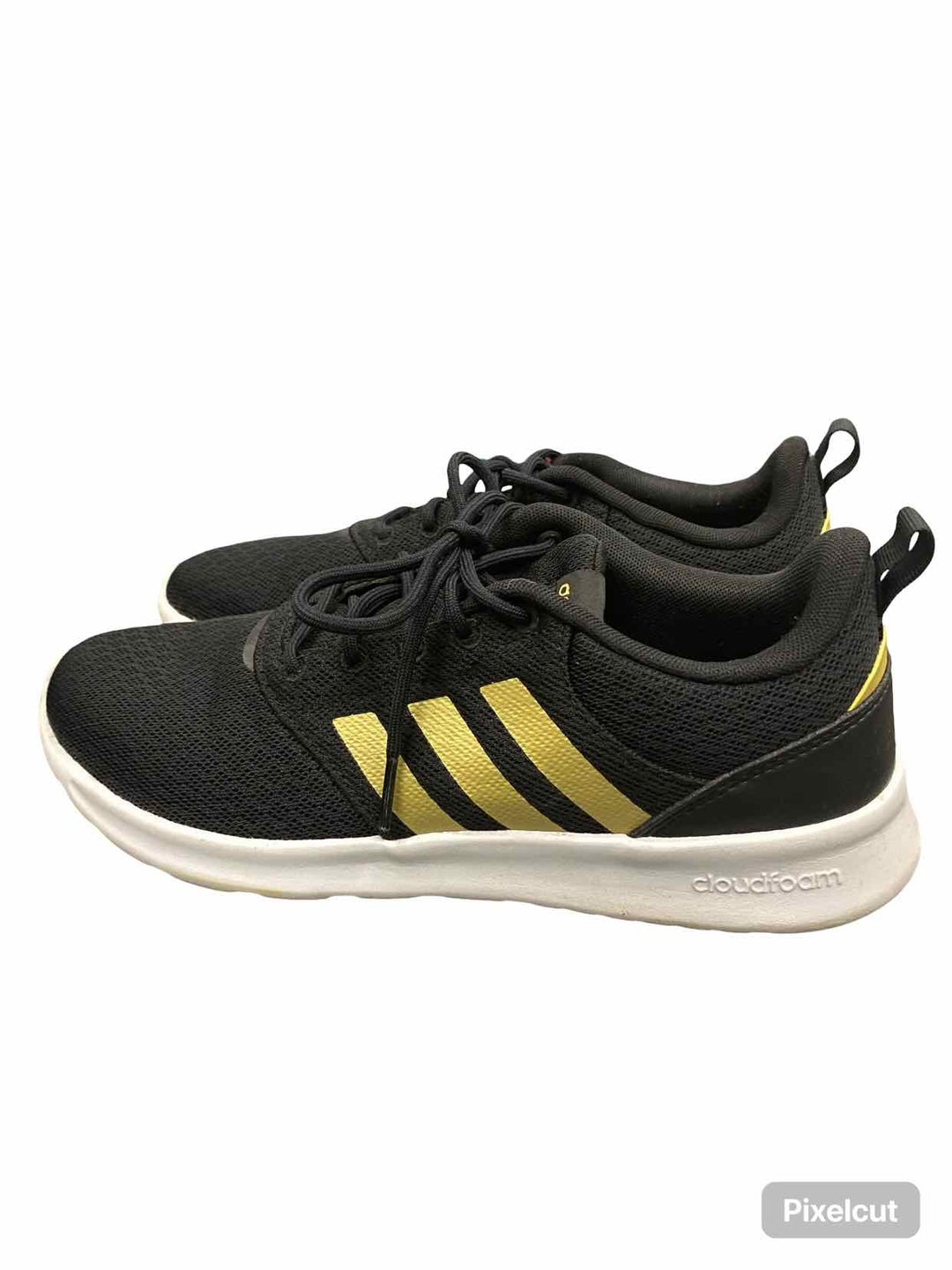 Adidas Shoe Size 9 Black Gold QT Racer 2.0 Sneakers