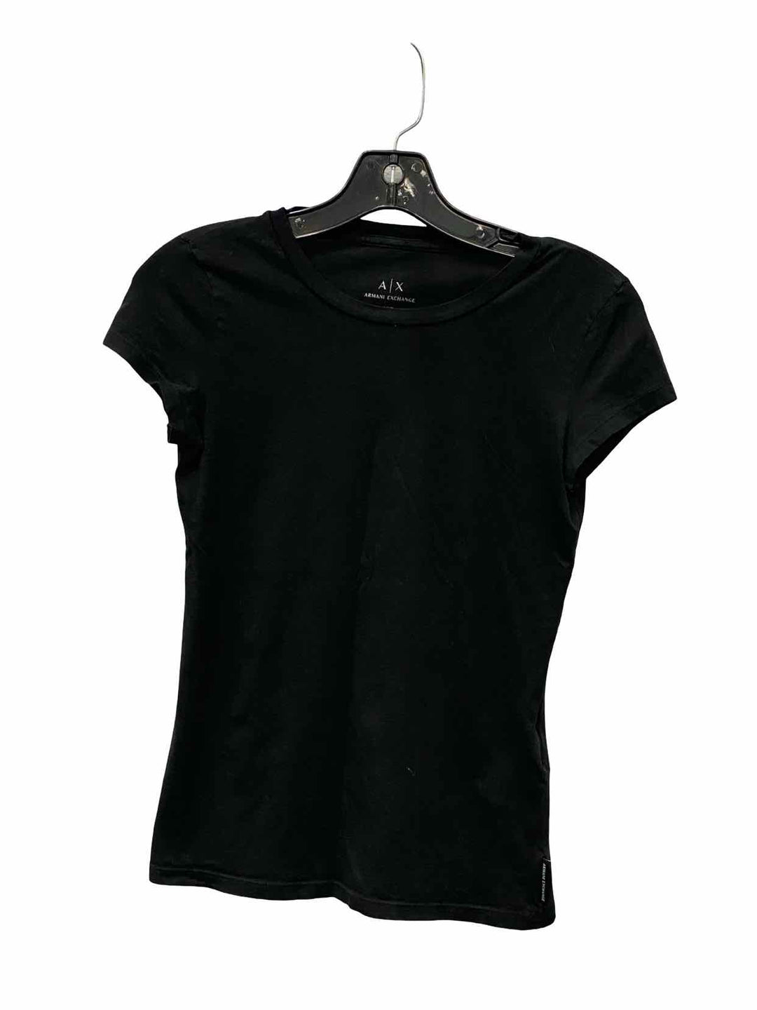 Armani Exchange Size XS Black 100% Pima Cotton Short Sleeve Shirts