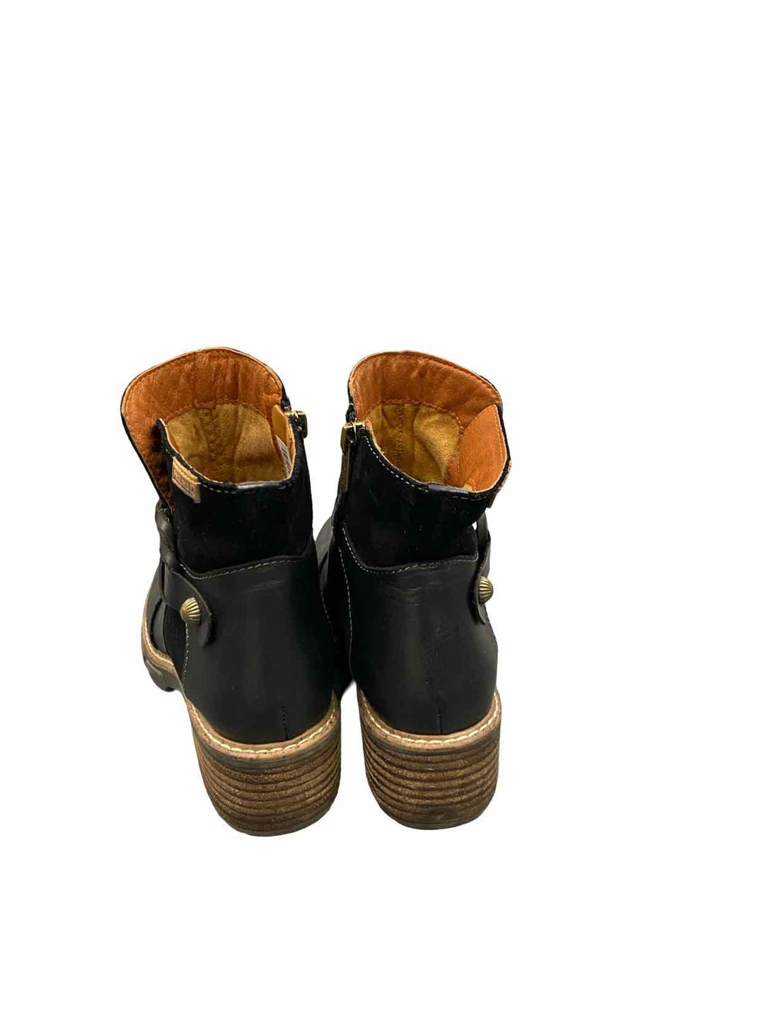 Pikolinos Shoe Size 37 Black Leather Boots(Ankle)