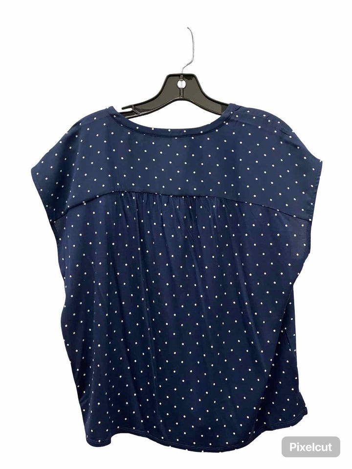 Loft Size M Navy Polka Dot Tank Top
