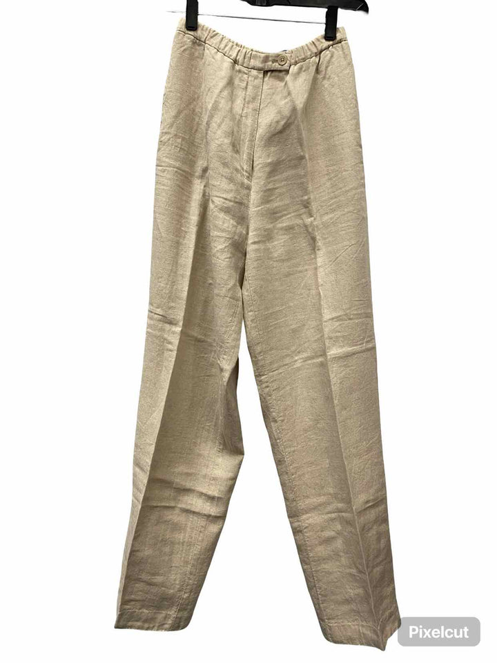 Eddie Bauer Size 10 Beige Linen Pants
