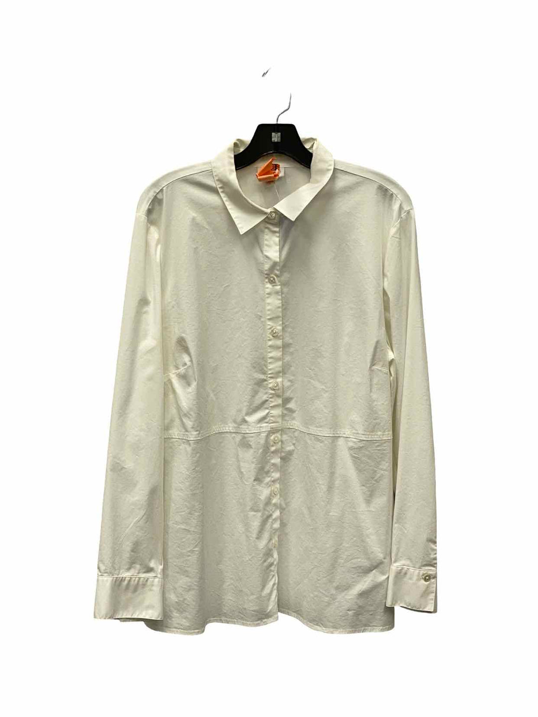 J Jill Size XL White Long Sleeve Shirts
