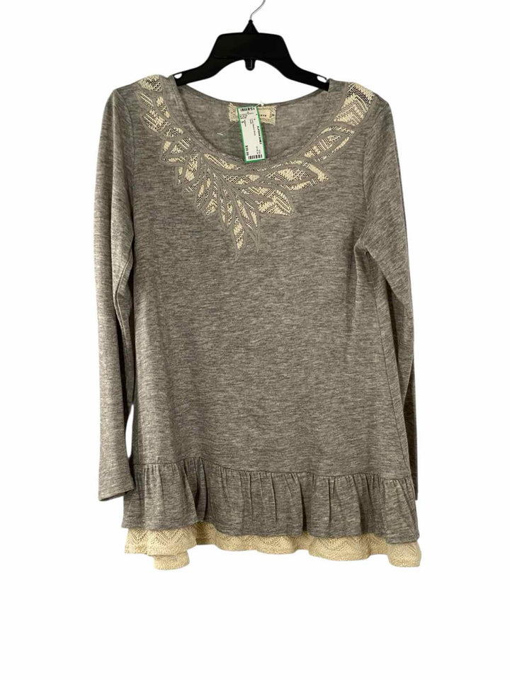 A'reve Size S Gray Long Sleeve Shirts