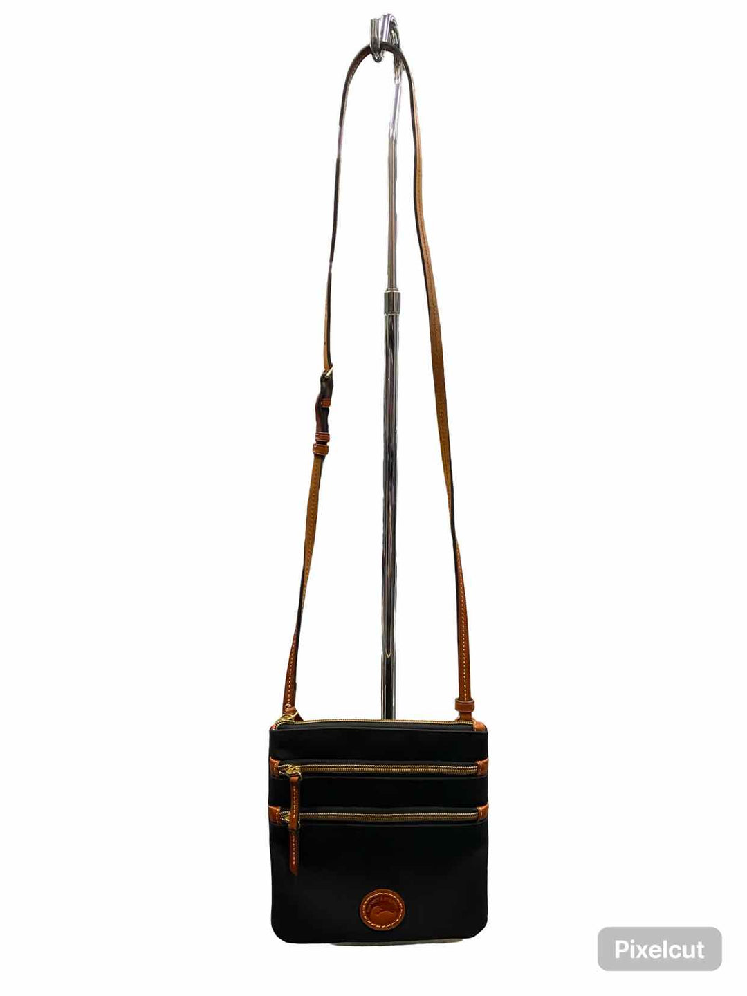 Dooney & Bourke Black North South Triple Zip Purse