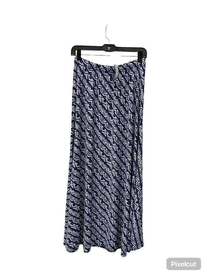 Chico's Size 0(4) Blue White Print Skirt