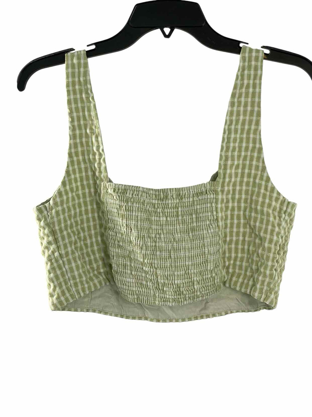 Elodie Size L Green White Stripe Tank Top