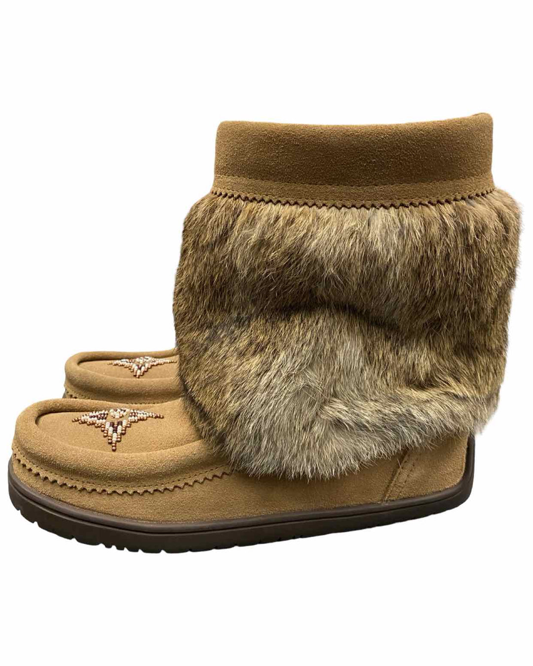 Manitobah Shoe Size 8 Brown Suede Waterproof Short Snowy Owl Boots(Ankle)