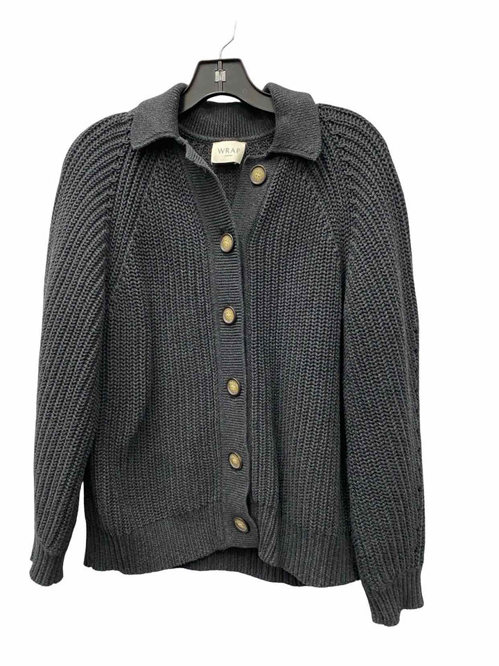 Wrap Size 4 Grey Knit 100% cotton Sweater