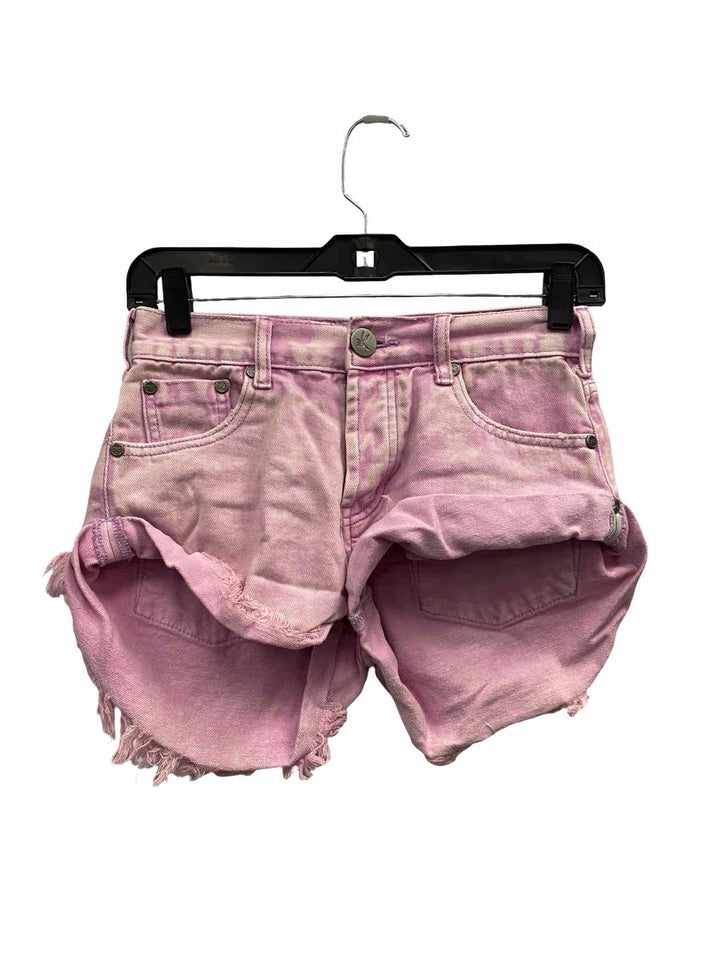 One Teaspoon Size XS Pink Denim Shorts