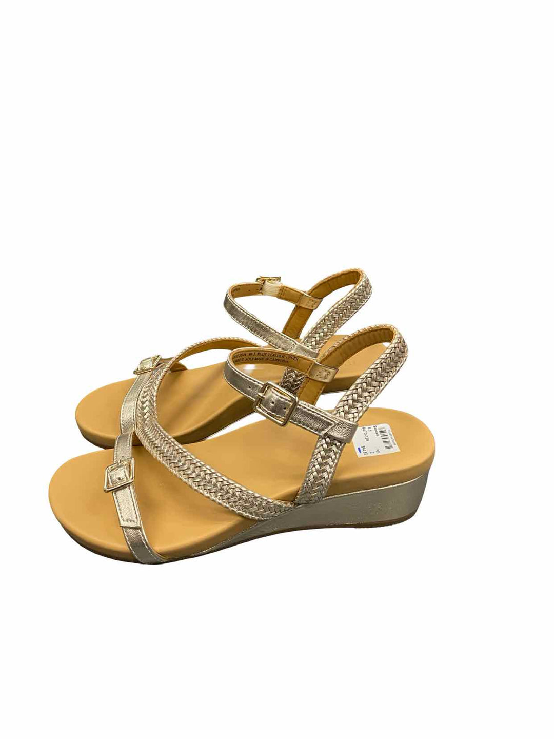 Abeo Shoe Size 6.5 Brown Silver Sandals