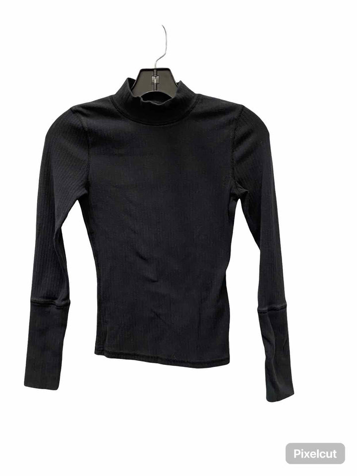 Free People Size S Black Long Sleeve Shirts