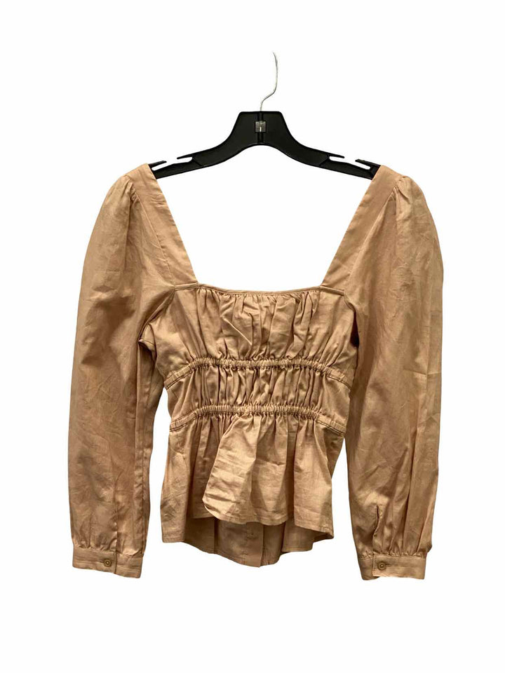 J Crew Size 00 Brown Long Sleeve Shirts