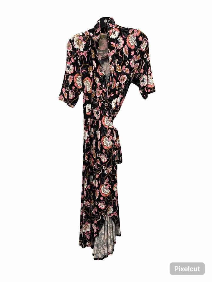 Boden Size 10 Black Pink Print Dress