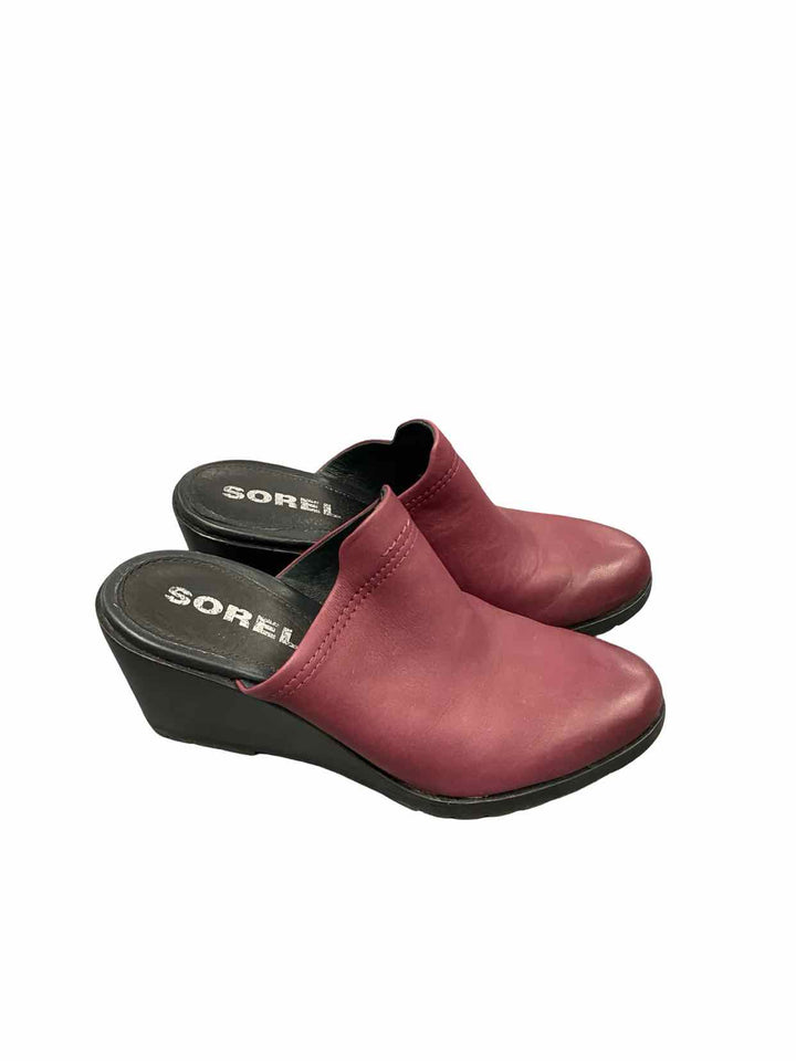 Sorel Shoe Size 10.5 Burgundy Wedge Heels