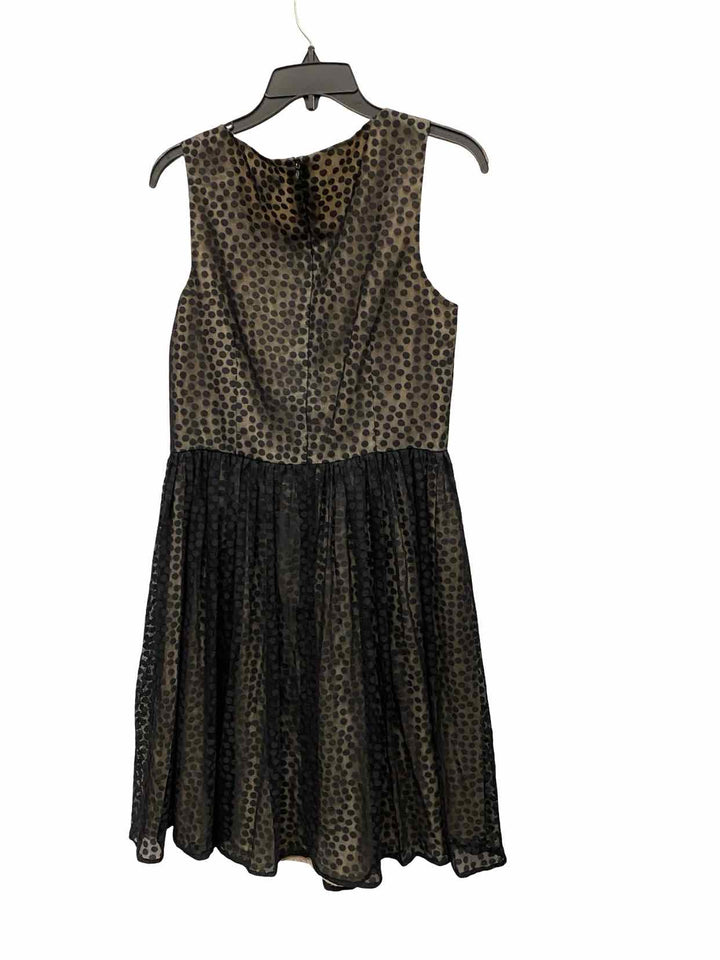 Jessica Howard Size 8 Black Tan Poka dot Dress