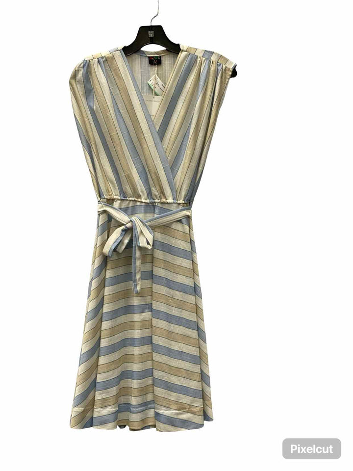 AJAX Size S Blue Multi Stripe Dress