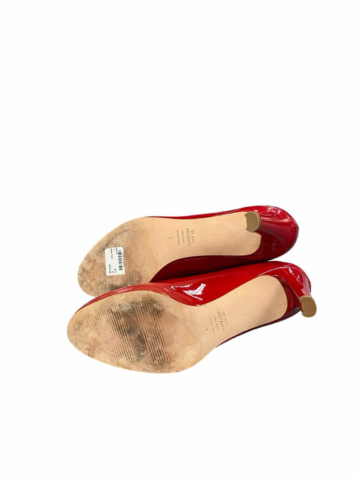 Stuart Weitzman Shoe Size 7 Red Patent Leather Heels