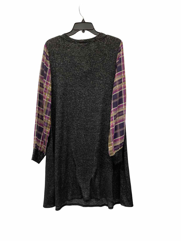 ALYX Size XL Black Purple Plaid Dress