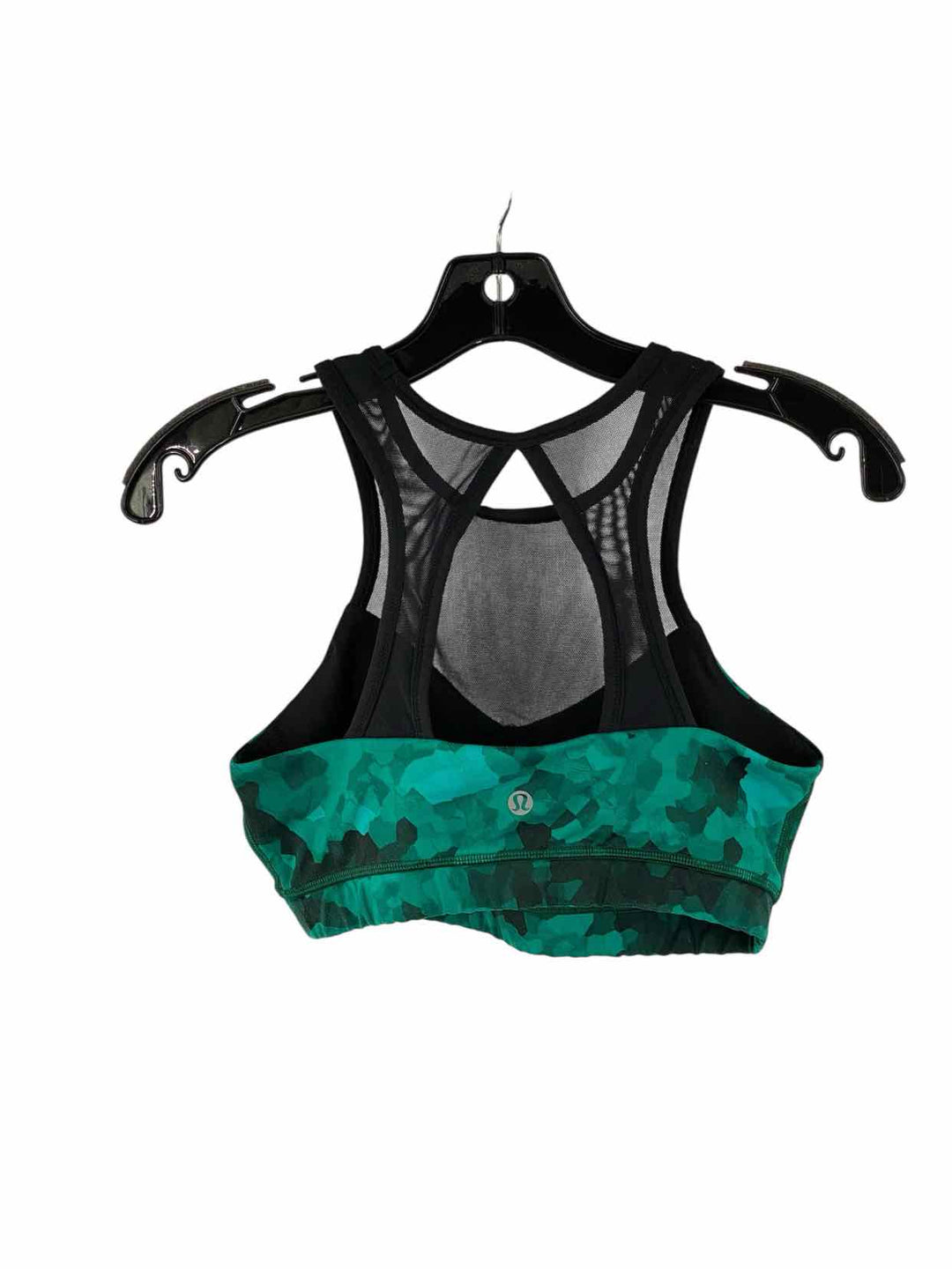 Lululemon Size 6 Green Black Athletic Bra