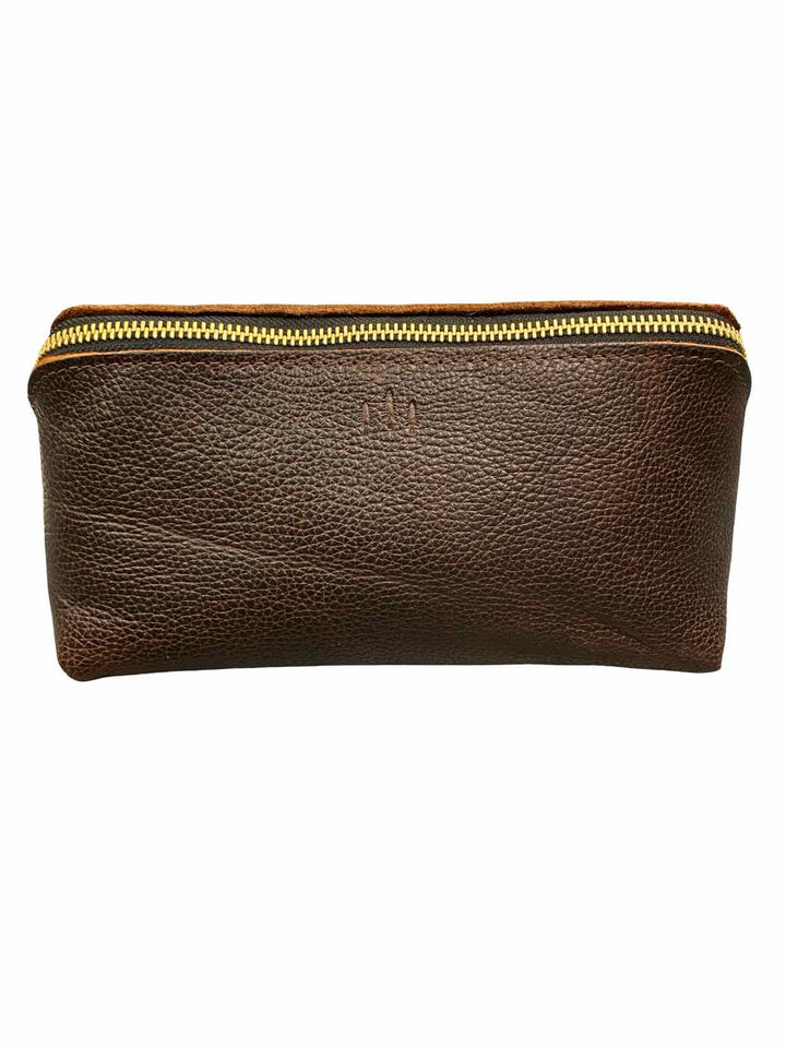 Portland Leather Goods Brown Wide Mouth Pouch
