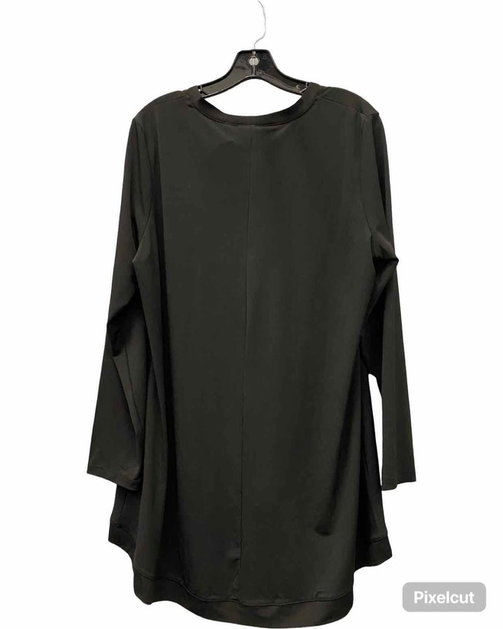 Susan Graver Size L Black Long Sleeve Shirts