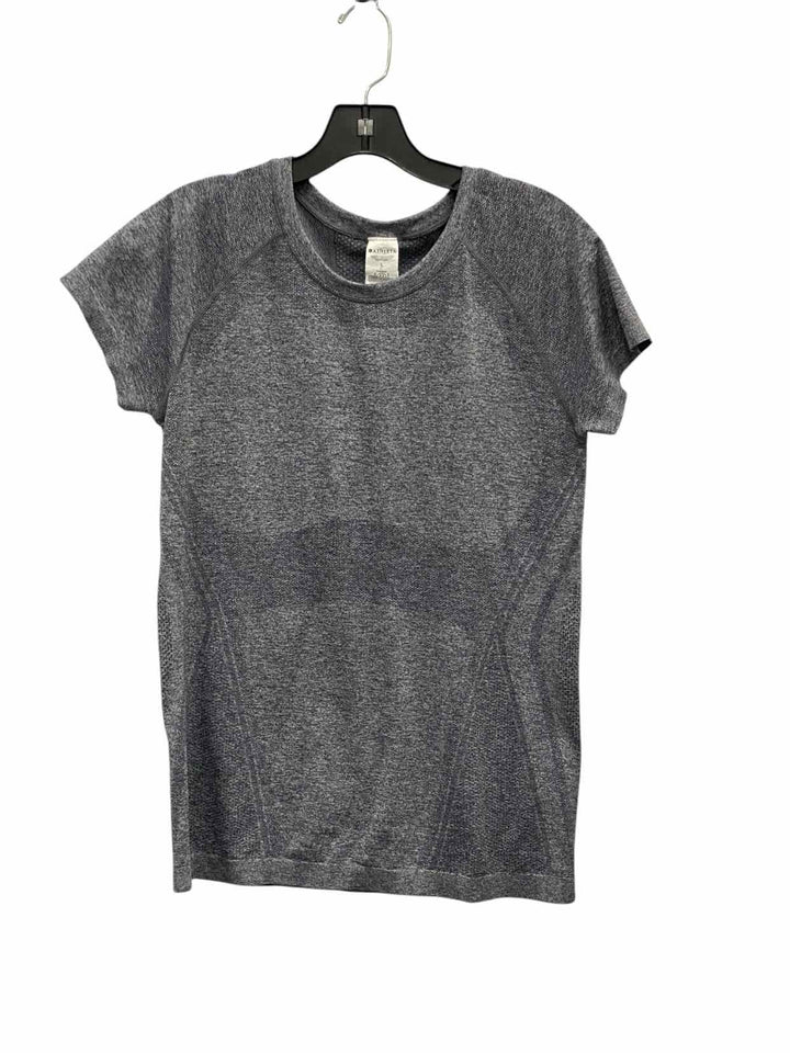 Athleta Size L Grey Athletic Short Sleeve