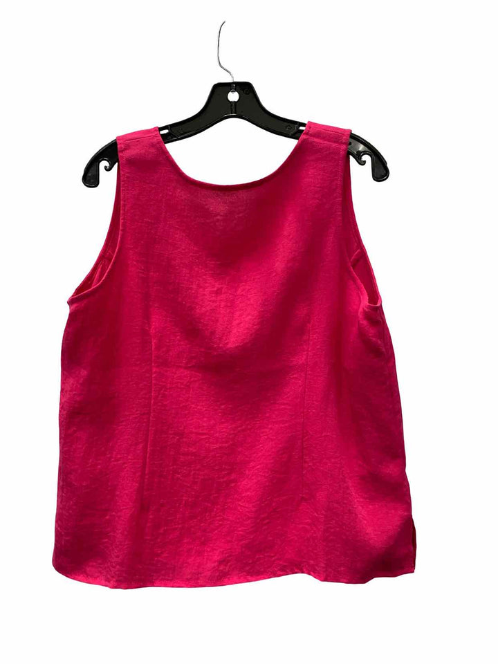Fridaze Size L Pink 100% Linen Tank Top