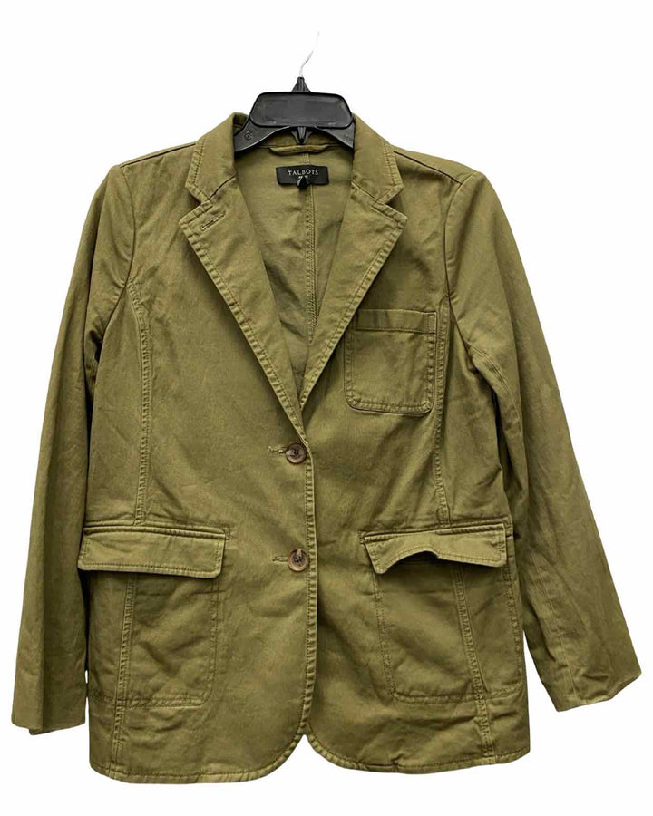 Talbots Size 6P Green Blazer