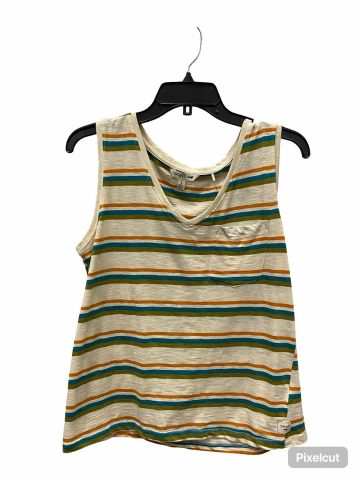 Toad & Co. Size S Cream Multi Stripe Tank Top